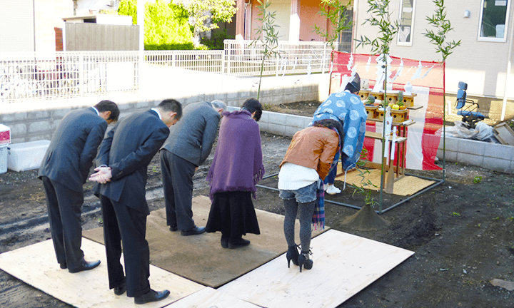 茨木県宇都宮市で注文住宅を建てるNEXT HAUS DESIGNの地鎮祭