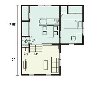 栃木県の工務店が建てるNEXT HAUS DESIGNのX-CREWSのプラン06